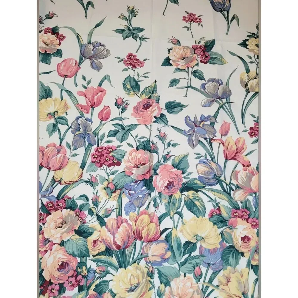 Vintage 80s Springmaid Floral Curtain Panels Cottagecore Chintz Set of 4 | Rare!